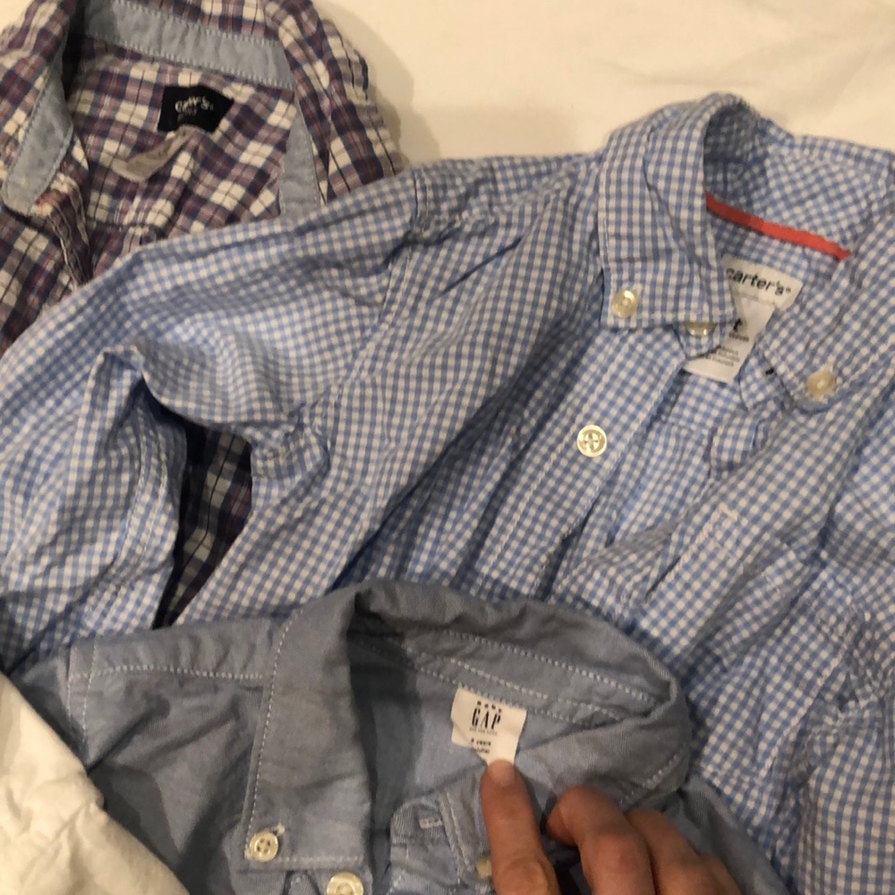 8 Long-sleeved button-up shirts 3T - Picture 3 of 7